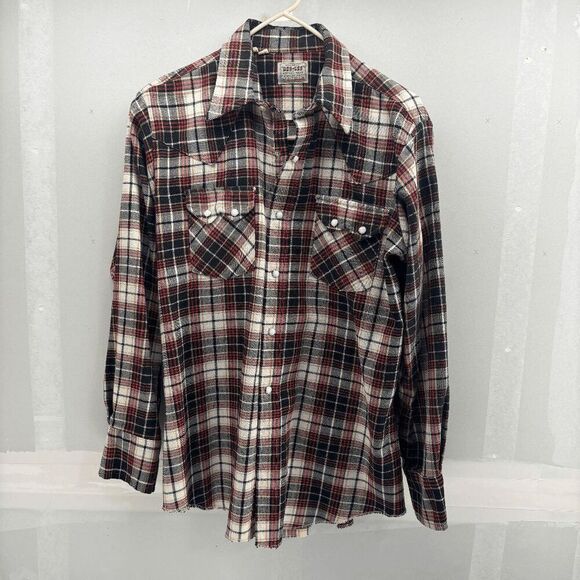Dee Cee Other - Vintage Dee Cee Western Pearl Snap Shirt Mens Plaid 16-34 L Tartan Plaid Flannel